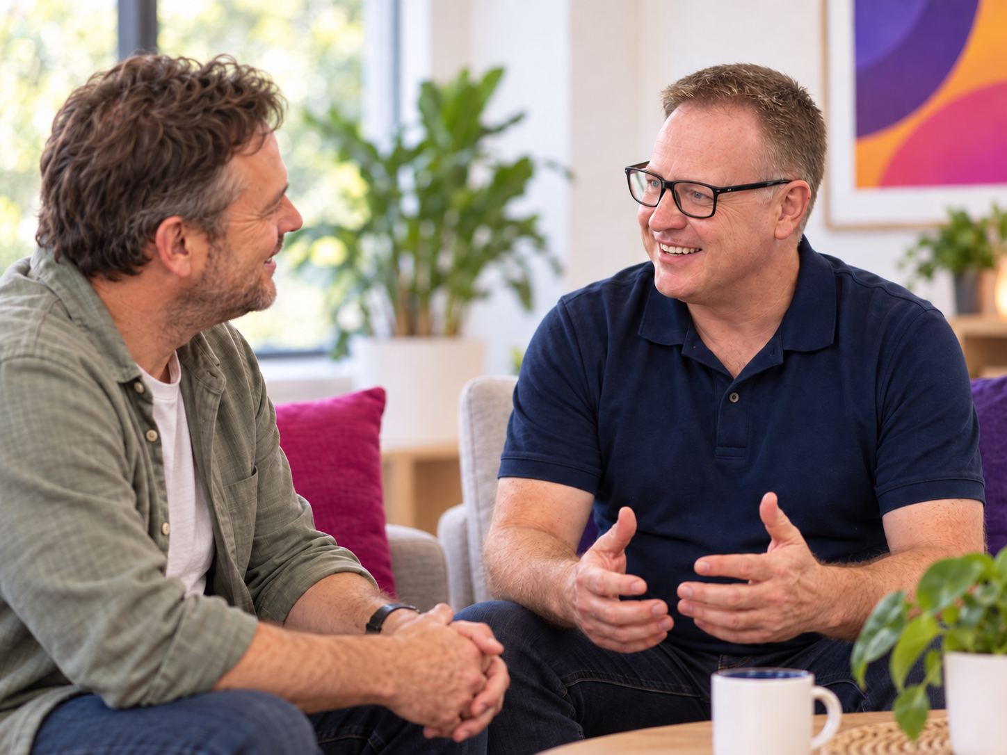 Craig Jones in conversation with a participant